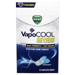 Vicks VapoCOOL Max Strength Sore Throat Drops, Fast Relief, Soothes Pain from Cough, Menthol, Winterfrost - 225ct - Image 2