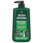 Irish Spring Men's Body Wash Pump, Original Clean Body Wash for Men, Smell Fresh and Clean for 24 Hours, Cleans Body, Hands, and Face, Made with Biodegradable Cleansing Ingredients, 30 Oz Pump