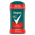 Degree Men Original Antiperspirant Deodorant for Men, Pack of 2, 48-Hour Sweat and Odor Protection, Sport 2.7 oz