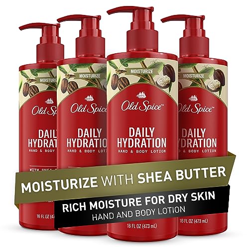 510Z2Owcv2L.jpg Old Spice Daily Hydration Hand & Body Lotion for Men with Shea Butter, 24/7 All Day Hydration, 16 fl oz (Pack of 4) - Image 1
