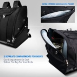 OutdoorMaster Boot Bag POLAR BEAR - 50L Ski Boots and Snowboard Boots Bag, Excellent for Travel with Waterproof Exterior & Bottom - for Men, Women and Youth - Black - Image 4