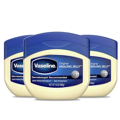 Version 1.0.0 Vaseline Petroleum Jelly Original Provides Dry Skin Relief And Protects Minor Cuts Dermatologist Recommended And Locks In Moisture, 13 Ounce (Pack of 3) - Image 1