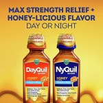 Vicks DayQuil & NyQuil Severe Combo Pack, Max Strength Cold & Flu Medicine for Fever, Sore Throat, Stuffy Nose - 2 x 12 oz Bottles - Image 2