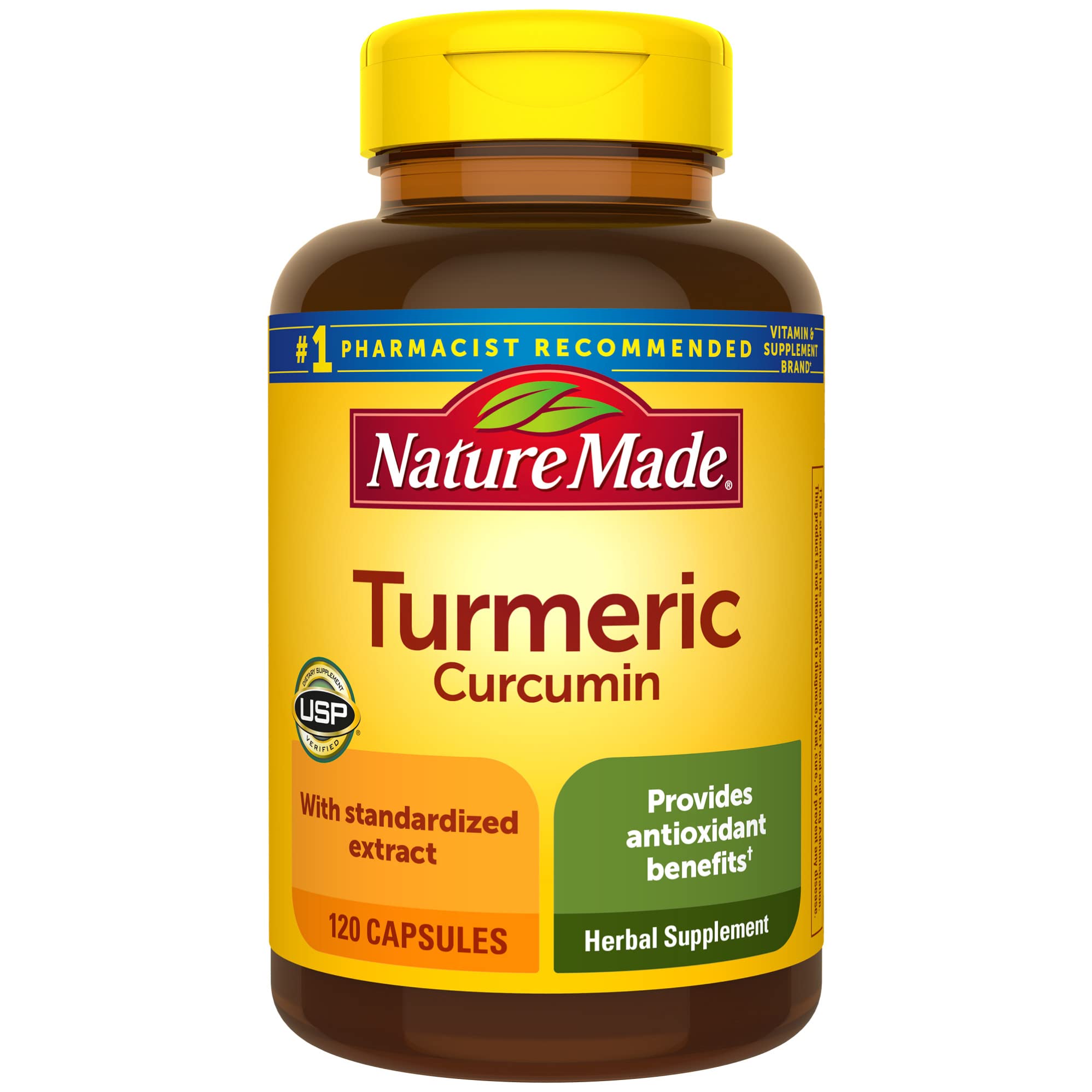 Version 1.0.0 Nature Made Turmeric Curcumin 500 mg, Herbal Supplement for Antioxidant Support, 120 Capsules, 120 Day Supply - Image 1