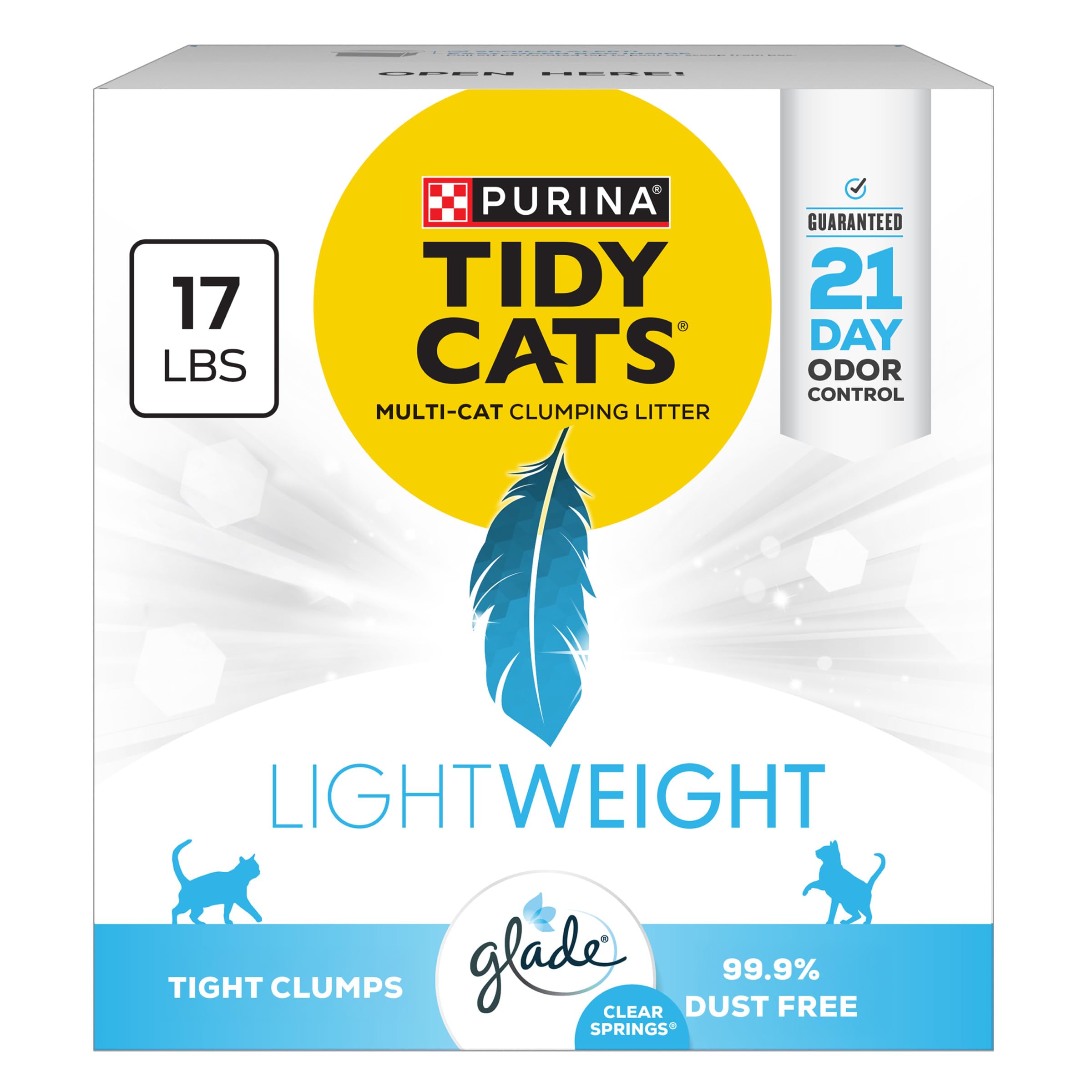 Version 1.0.0 Purina Tidy Cats LightWeight With Glade Clear Springs Multi-Cat, Clumping, Low Dust, Scented Cat litter - 17 lb. Box - Image 1