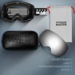 OutdoorMaster Ski Goggles PRO - Frameless, Interchangeable Lens 100% UV400 Protection Snow Goggles for Men & Women (VLT 10% Grey Lens Free Protective Case) - Image 6