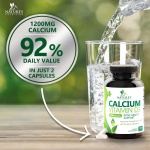 Calcium 1200 mg Plus Vitamin D3, Bone Health & Immune Support - Nature's Calcium Supplement with Extra Strength Vitamin D for Extra Strength Carbonate Absorption Dietary Supplement - 120 Tablets - Image 6
