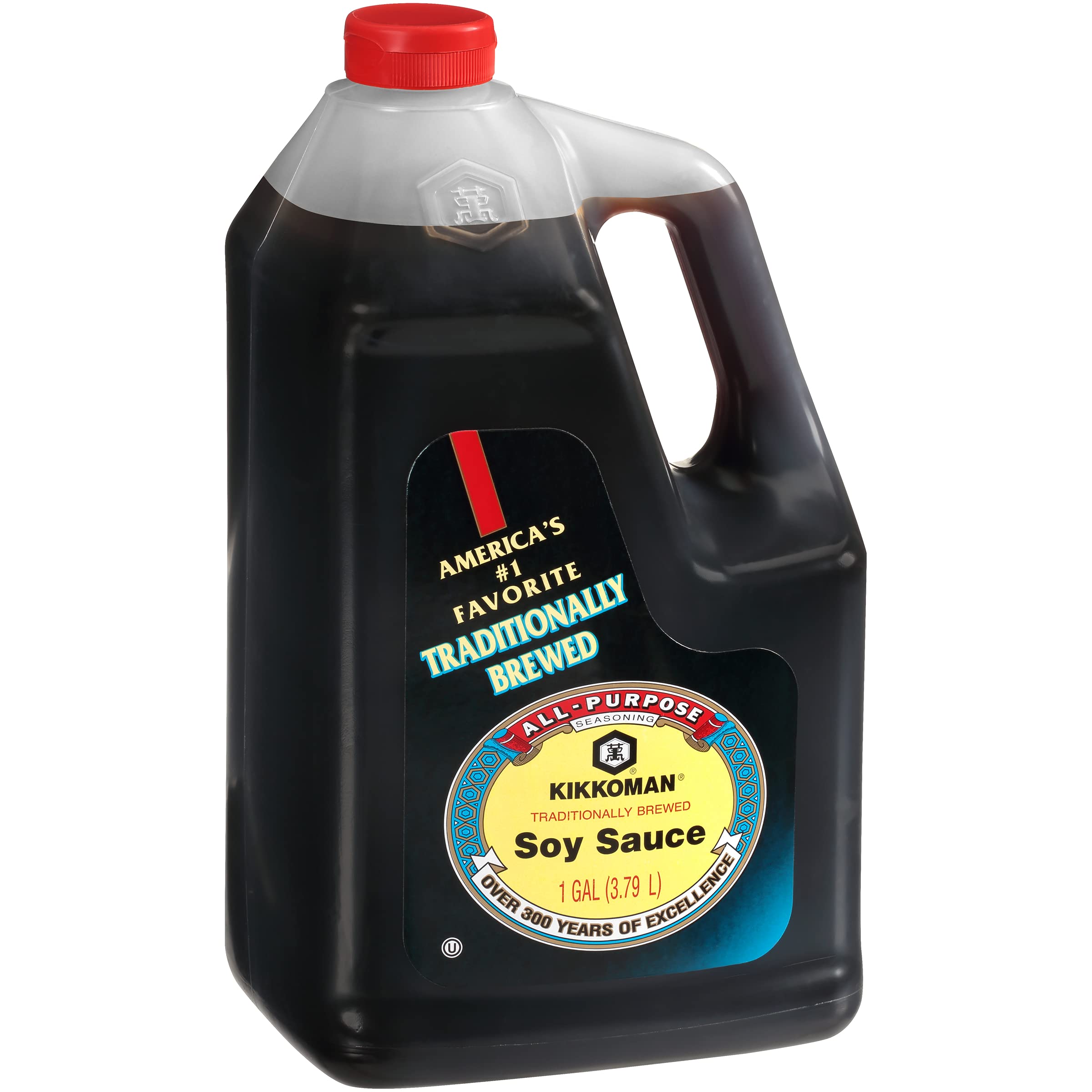 Version 1.0.0 Kikkoman - Traditionally Brewed Soy Sauce, All Purpose Seasoning - 1 Gallon (Pack of 1) - Image 1
